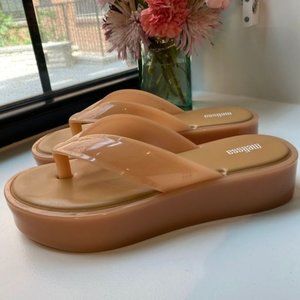Melissa Women's Platform Slide Sandals in Beige Natural Size 7
